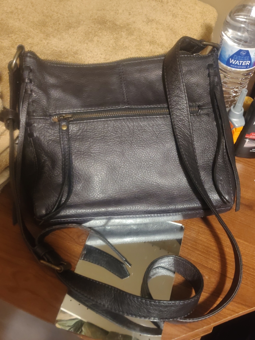 Frye Black Leather Crossbody Shoulder Bag